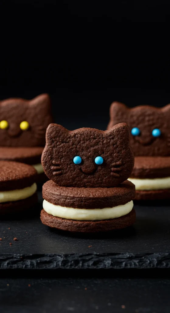 Black Cat Sandwich Cookies