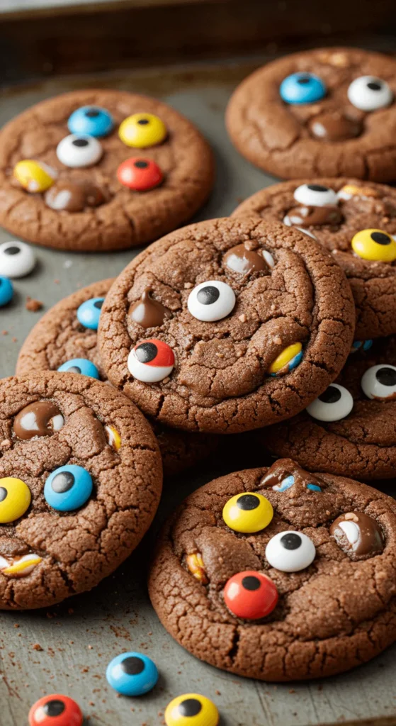 Monster Eye Chocolate Chip Cookies