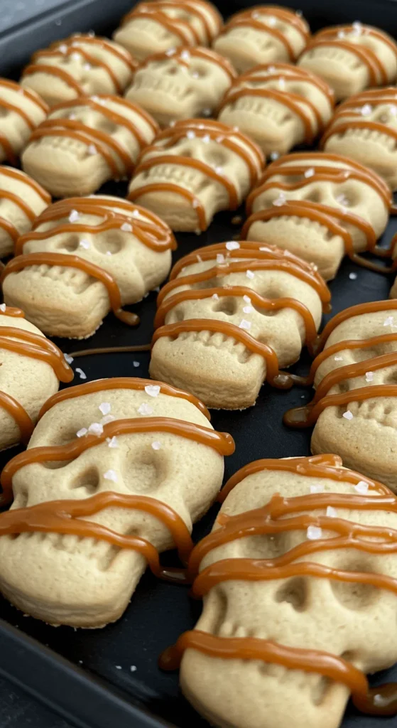 Salted Caramel Skull Imprint Cookies