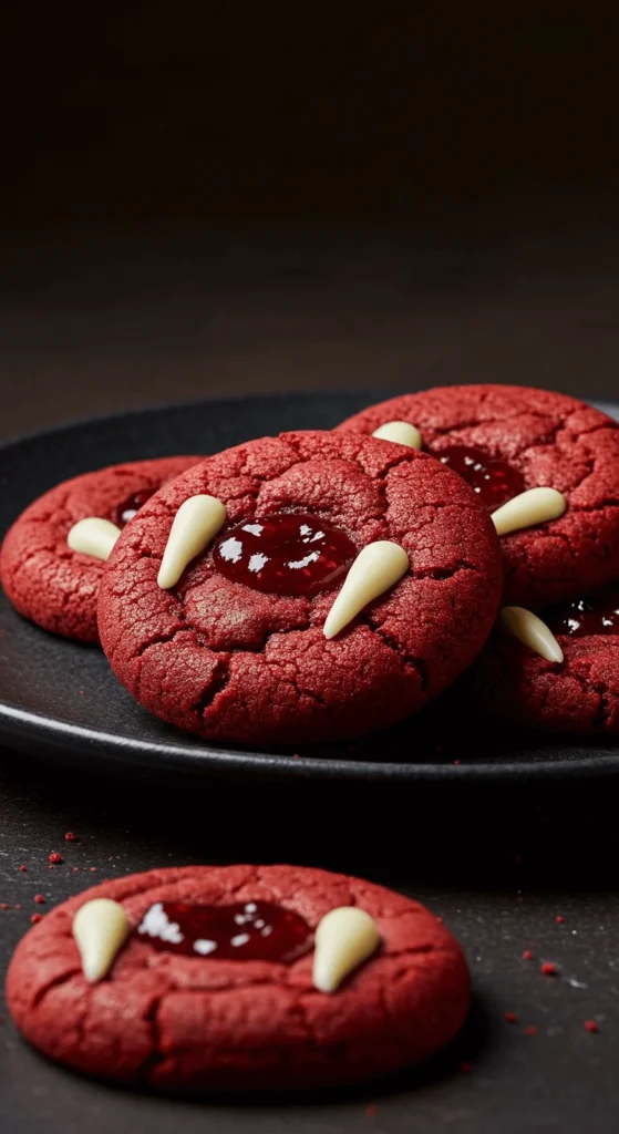 Vampire Bite Red Velvet Cookies