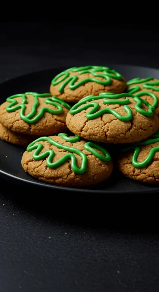 Zombie Brain Peanut Butter Cookies